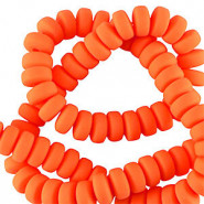 Polymer Perlen Rondell 7mm - Neon orange